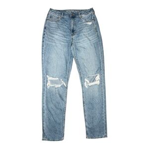 American Eagle AEO Mom Jeans Size 12 Extra Long Distressed